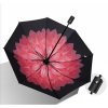 Automatický deštník s květinovým vzorem, vinylvá tkanina, 98 cm - 66 cm - 28 cm, 330 g