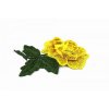 Velká žlutá květinová výšivka, rozměry 9x7 cm