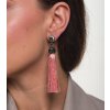 Dámské dlouhé střapcové náušnice, barevné, délka 11 cm