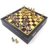 Exkluzivní kovové šachy makedonské dynastie - šachovnice 20x20cm - SK1