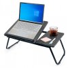 Skládací stolík pro laptop nebo tablet, s držákem na nápoj, rozměry 56 x 32,5 cm, výška 23 cm