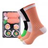 Sada 3 páru ponožek Sushi XXL s vtipným potiskem, univerzální velikost, bavlna/polyester