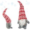 Vánoční skřítek ghost grey gnome s vousy na vánoční stromeček 38cm soft