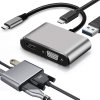 Adaptér usb-c na hdmi 4k vga hub usb 3.0 usb-c power delivery adapter