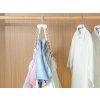 Skládací šatní věšák multifunkční organizér oděvů 16 míst