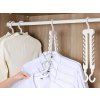 Skládací šatní věšák multifunkční organizér oděvů 16 míst