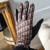 Dámské hřejivé rukavice s elegantním potiskem, fleecovou výstelkou a dotykem na palci, velikost S/M