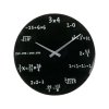 Matematické hodiny skleněné Barva: Černá