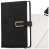 Zápisník/deník A5 elegantní kožený uzávěr černý