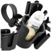 Držák na lahvičku/telefon do kočárku 2 v 1 univerzální černý