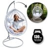 Závěsné houpací křeslo Cocoon s polštáři bílé - KR36