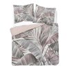 3D povlečení z mikrovlákna s tropickými listy v pudrové paletě – 160x200 – Visuale 3D – vzor 5435 A