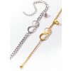 Sada magnetických párových náramků Infinity Bond – Gold & Silver (Srdcem darované)