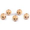 Dřevěné korálky s obličejem Ø14 mm