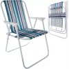 Turistická židle Bergamo, modrá, s výztuhou a skládací funkcí, materiál: železo a plast