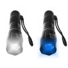 Svítilna CREE XPE LED s UV a ZOOM, černá, hliníkové pouzdro, dosah 200-300m