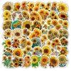 Sada 50 samolepek na slunečnice, barevné DIY dekorace