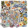Sada samolepek na fotbal, 50 ks, barevné DIY dekorace