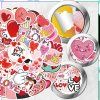 Sada 55 samolepek se srdíčky na Valentýna, DIY dekorace