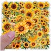Průhledné samolepky slunečnice 60 ks DIY dekorace