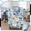 Sada modrých estetických samolepek bluecore, 60 kusů, DIY dekorace