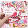 Sada 100 barevných samolepek se srdíčky na Valentýna, DIY dekorace