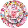 Sada 100 barevných samolepek se srdíčky na Valentýna, DIY dekorace