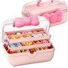 Organizér na příslušenství, 3 úrovně, růžový