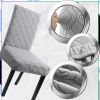 Světle šedý geometrický elastický potah na židli v módním stylu
