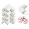 Ochranné pěnové rohy pro nábytek - 4 kusy, bílé, plastové, 5,5x5,5x3 cm
