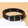 Kožený obojek pro psy roztomilý s kotníky černý nastavitelný