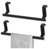 Věšáky 2ks černé na dveře kuchyňské skříně koupelnový držák na ručníky