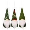 Vánoční skřítek Mikuláš 15 cm závěsná dekorace set 3 kusy