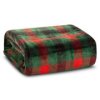 Vánoční deka 150x200 Felix červená zelená kostkovaná přehoz Eurofirany