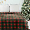 Vánoční deka 150x200 Felix červená zelená kostkovaná přehoz Eurofirany