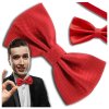 Červená pánská motýlková kravata s regulací, elegantní a klasický vzor. 

 Červená pánská motýlková kravata s regulací