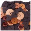 Sada knoflíků 100 ks ručně vyrobené dřevěné knoflíky hnědé DIY