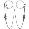 Unisex Řetízek na Brýle s Netopýrem, Černý Kov, 75 cm