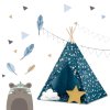 Dětský stan Tepee se světly Nukido - modrý