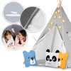 Dětský stan Tepee se světlem Nukido - šedý