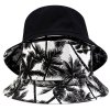 Oboustranný Klobouk BUCKET HAT FISHER s Palmami, Polyester/Bavlna, Univerzální Velikost 55-59 cm, Bílá/Černá