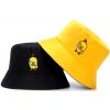 Oboustranný Klobouk BUCKET HAT, žlutá/černá, polyester/bavlna, 55-59 cm