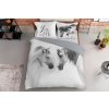 Bavlněné ložní prádlo 220x200 3819 A Koně kůň bílá šedá mládež pony kůň Holland Natura 2