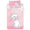 Bavlněné povlečení 100x135 Marie 5511 Cat pink do dětské postýlky