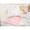 Bavlněné povlečení 100x135 Little Fairy bílé růžové dětské povlečení H23