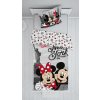 Bavlněné povlečení 140x200 Mini a Mickey Mouse New York Love povlak na polštář 60x80 JF 02