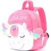 Dětský plyšový batoh Jednorožec, polyester, 23x18 cm, nastavitelné popruhy