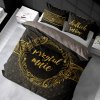 Bavlněné povlečení 160x200 Hug me black gold 3755 A Holland 78