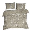 Bavlněné povlečení 160x200 Sara 10 béžové květinové Eurofirany