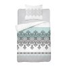 Bavlněné povlečení 140x200 Glamour bílé tyrkysové ornamenty orientální 3833 B Bavlna 88